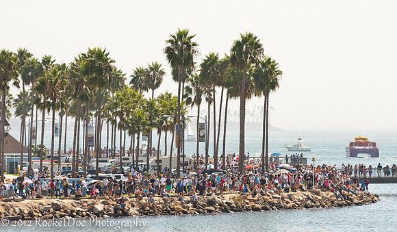 Shoreline village was packed with people everywhere.