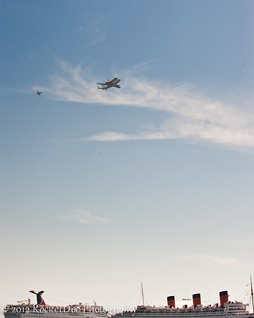 Very high over the Queen Mary made for a tight shot to keep things in frame.